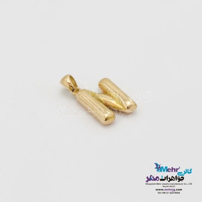 نمای دوم آویز طلا - طرح حروف الفبای لاتین بادکنکیN