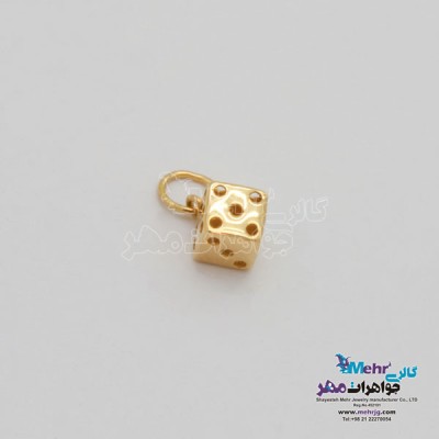 نمای دوم آویز طلا - طرح تاس