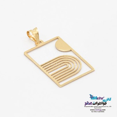 نمای دوم آویز طلا - طرح هندسی