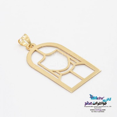 نمای دوم آویز طلا - طرح دختر