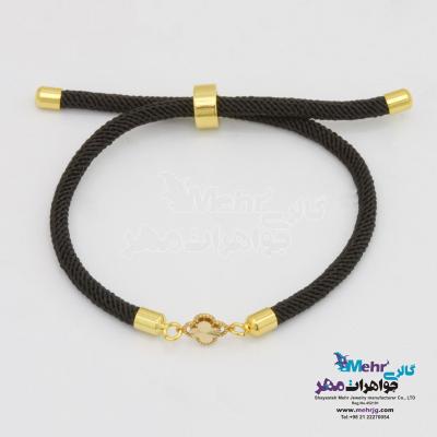 دستبند طلا و بافت - طرح ونکلیف تراش