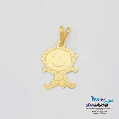 آویز طلا - طرح کودک شاد