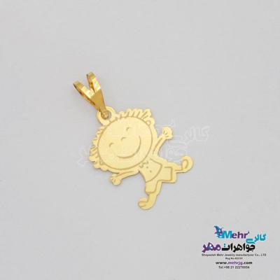 نمای دوم آویز طلا - طرح کودک شاد