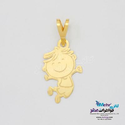 آویز طلا - طرح کودک شاد