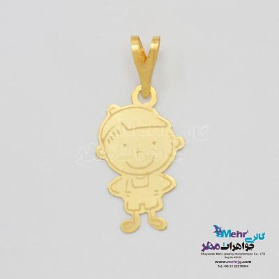 آویز طلا - طرح کودک شاد