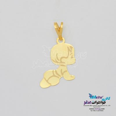 آویز طلا - طرح کودک شاد