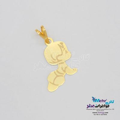 نمای دوم آویز طلا - طرح کودک شاد