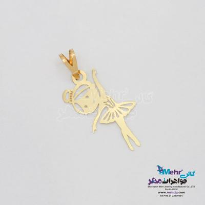 نمای دوم آویز طلا - طرح کودک شاد