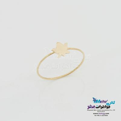 انگشتر طلا - طرح گل