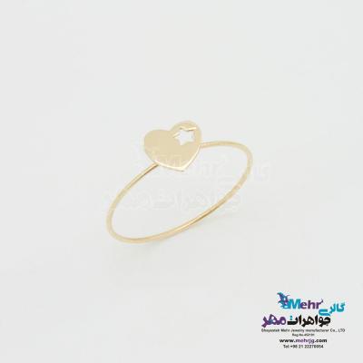 انگشتر طلا - طرح قلب و ستاره
