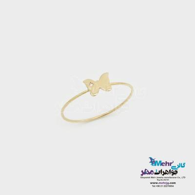 انگشتر طلا - طرح پروانه