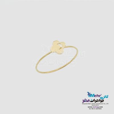 انگشتر طلا - طرح گل و ماه
