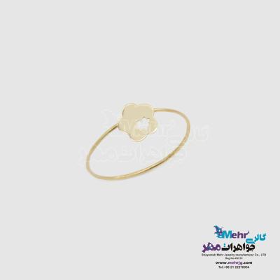 انگشتر طلا - طرح گل و پازل