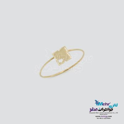 انگشتر طلا - طرح مربع و پازل