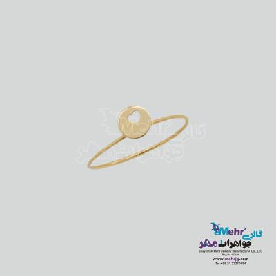 انگشتر طلا - طرح دایره و قلب