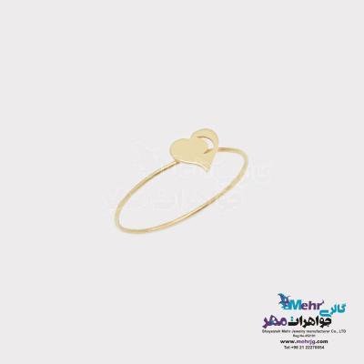 انگشتر طلا - طرح قلب و ماه
