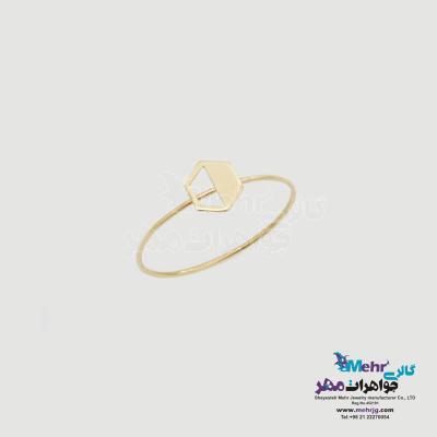 انگشتر طلا - طرح شش ضلعی