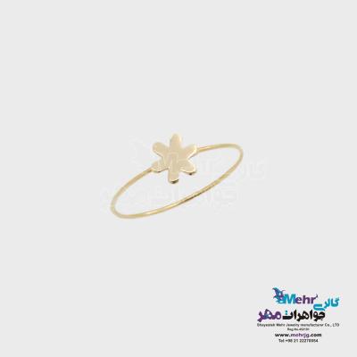 انگشتر طلا - طرح گل