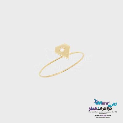 انگشتر طلا - طرح الماس و ستاره