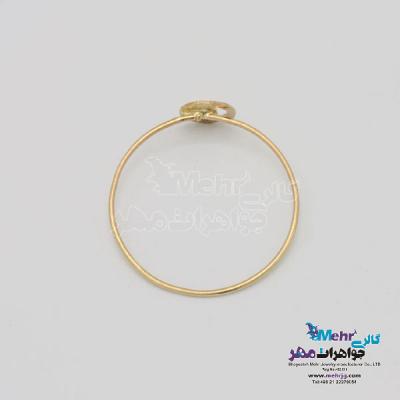 نمای دوم انگشتر طلا - طرح دایره و ماه