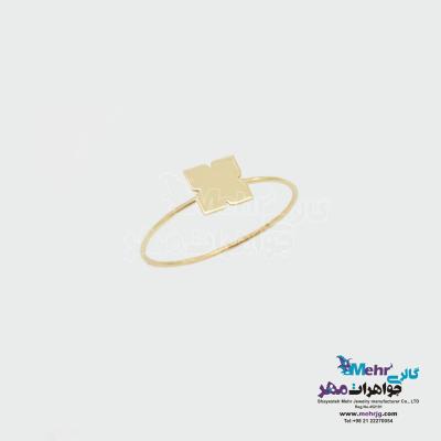 انگشتر طلا - طرح مربع