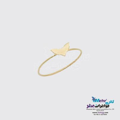 انگشتر طلا - طرح دم وال