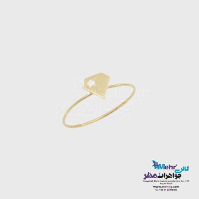 انگشتر طلا - طرح الماس و ستاره