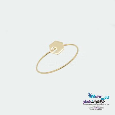 انگشتر طلا - طرح شش ضلعی