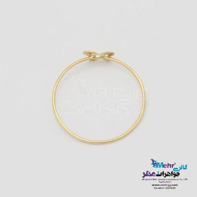 نمای دوم انگشتر طلا - طرح پروانه