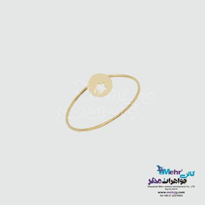 انگشتر طلا - طرح دایره و ستاره