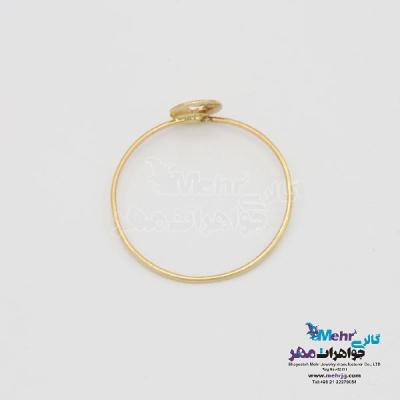 نمای دوم انگشتر طلا - طرح دایره و ستاره