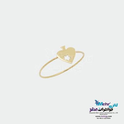 انگشتر طلا - طرح پیک و ستاره