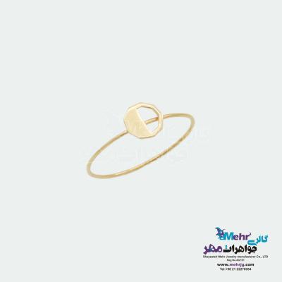 انگشتر طلا - طرح شش ضلعی