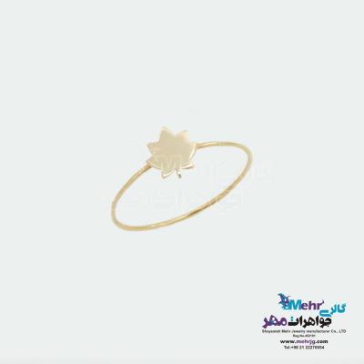 انگشتر طلا - طرح برگ