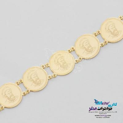 نمای دوم دستبند طلا - طرح سکه