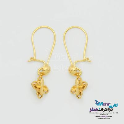 نمای دوم گوشواره طلا - طرح روبرتو