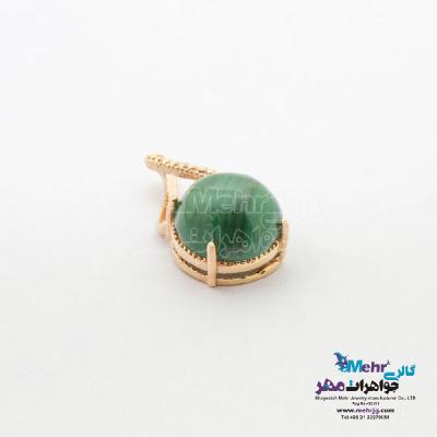 نمای دوم آویز طلا - سنگ جید