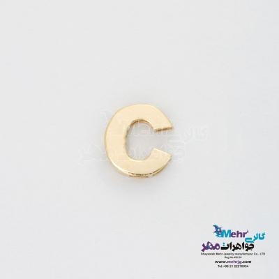 آویز طلا - طرح حروف لاتین C