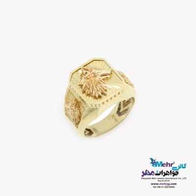 انگشتر طلا - طرح گرگ