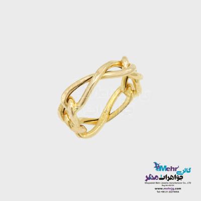 انگشتر طلا - طرح بی نهایت و کارتیه