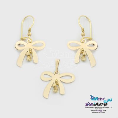 نیم ست طلا - طرح پاپیون