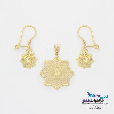 نیم ست طلا - طرح هندسی