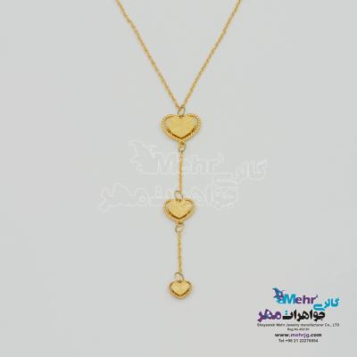 گردنبند طلا - طرح قلب تراش