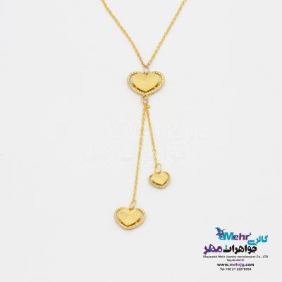 گردنبند طلا - طرح قلب تراش