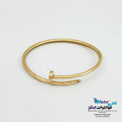 دستبند النگویی طلا - طرح کارتیه میخی