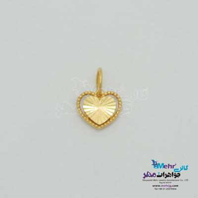 آویز طلا - طرح قلب تراش