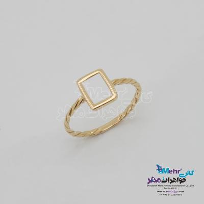 انگشتر طلا - طرح مستطیل