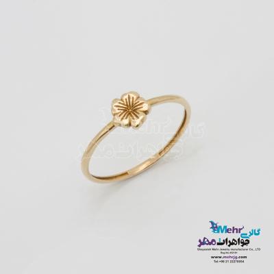 انگشتر طلا - طرح گل