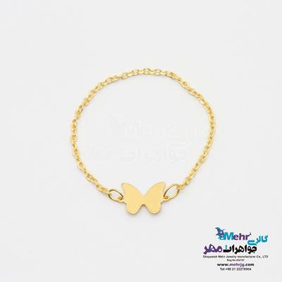 انگشتر طلا - طرح پروانه