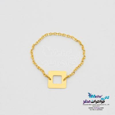 انگشتر طلا - طرح مربع
